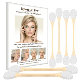 Secret Lift Pro - Pre-Assembled Face and Eye Lift Tapes with Bands One Size (Light Hair)