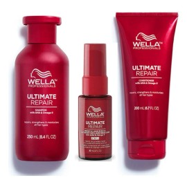 Kit Tratamiento Shampoo Acondicionador Cabello Dañado Wella