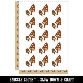 Charming Toadstool Mushroom Pair Temporary Tattoo Water Resistant Fake Body Art Set Collection - 15 2" Tattoos (1 Sheet)