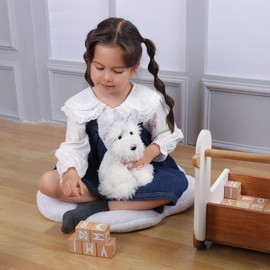 Apricot Lamb Toys Plush Schnauzer Stuffed Animal Dog Puppy Soft Cuddly Perfect for Kids 8.5 Inches