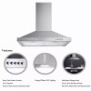 Tieasy 30 inch Range Hood Wall Mount Vent Stainless Steel