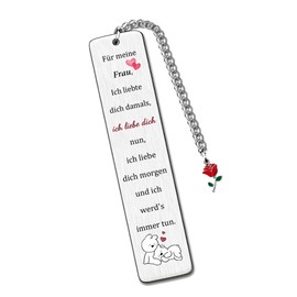Woman Bookmark Christmas Birthday Gift Wife Valentine's Day Christmas Sweet Love Distance Miss Cute White Day Treasure Wedding Anniversary Love Memory Keepsake Engagement