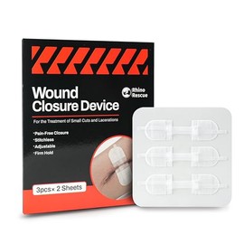 RHINO RESCUE- “Dispositivo de Cierre de Heridas 6pcs, Tiras de Cierre de Heridas Sin Sutura para Dispositivo de Cuidado de Corte, Banda Adhesiva