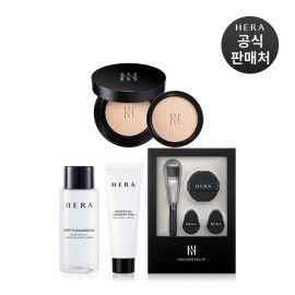 Hera [기획]블랙 쿠션 파운데이션 듀오 SPF34/PA++ (본품15g+리필15g) [Special Edition] Black Cushion Foundation Duo SPF34/PA++ (Main Product 15g + Refill 15g)