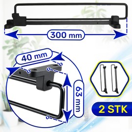 Set of 2 Clothes Rails, Extendable Wardrobe 300 mm, Extendable Clothes Rail, Fits Various Cabinets Types, Guarantee 10 Years MONTERAL