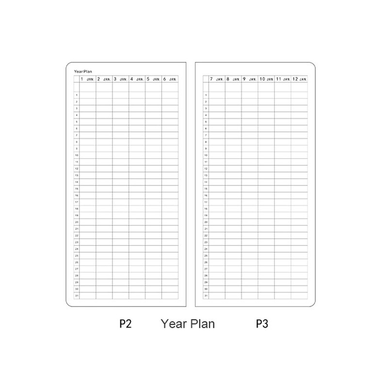 Undated Pocket Weekly Planner Schedule Organizer Agenda Year Month Week