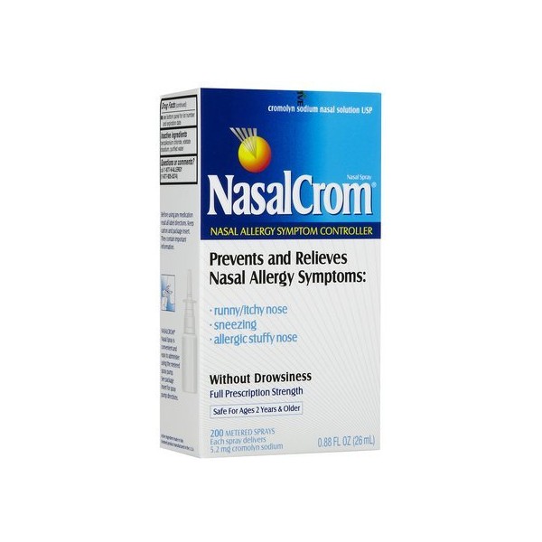 Nasalcrom Non-Drowsy 200 Metered Nasal Spray-0.88 oz. (Quantity of 2)