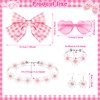 HOWAF 80s Fancy Dress For Women, Pink Sunglasses Pink Hair