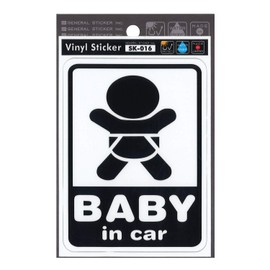 General Sticker SK-016 Baby Car White