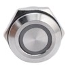 5Pcs Button Switch Stainless Steel Flat Top Button with LED