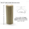 5/8" x 2" x 6" Poplar (Paint Grade) Outside Radius