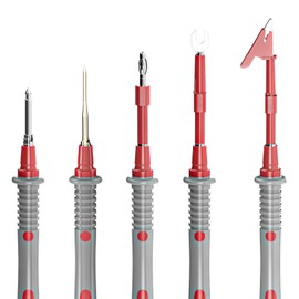 Cleqee 21 Piece Multimeter Test Lead Kit Digital Electrical Test Probe Set with Alligator Clip Mini Grabber SMD IC Test Hook Clip Test Pin Replaceable Precision Sharp Probe