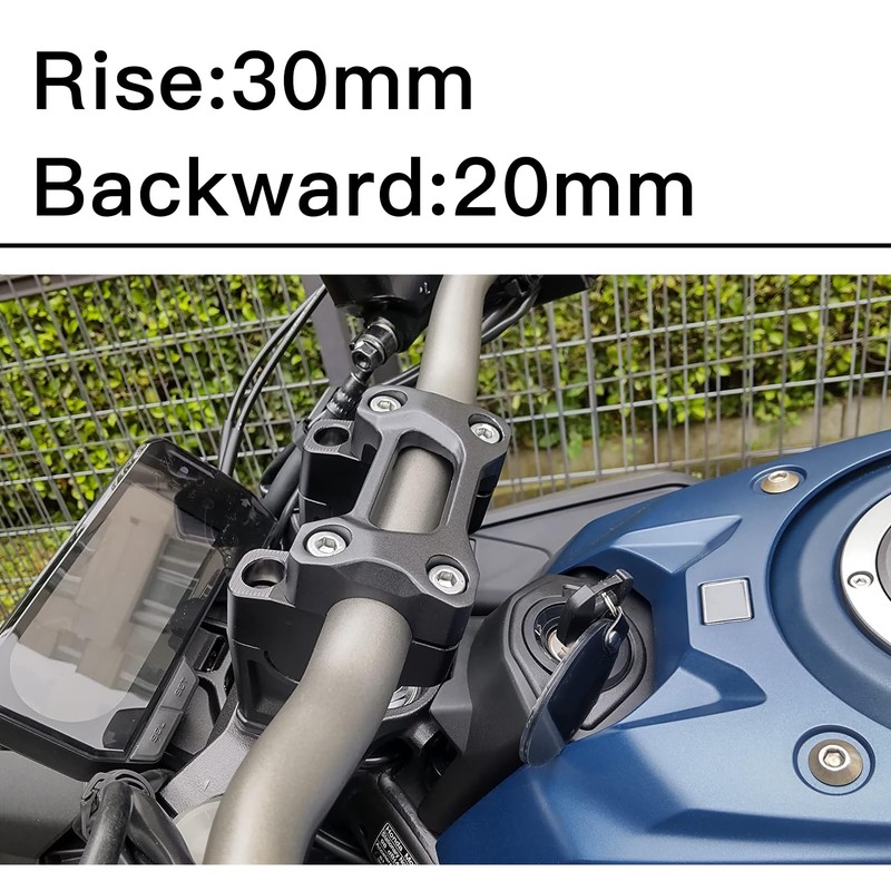 LEDISHUN Motorcycle Handlebar Handle Bar Riser Heighten Compatible with Honda
