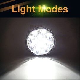 H5001 Led Headlight, 5.75" 5-3/4" Round Par46 LED Unity Spotlight, Sealed Beam Projector 36W Led Pods for Offroad Led Work Light Replacement,Chrome(1Pcs)