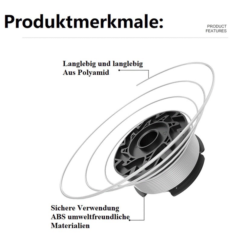 esmusssein Strimmer Spool for Black and Decker, 6 Pieces Strimmer