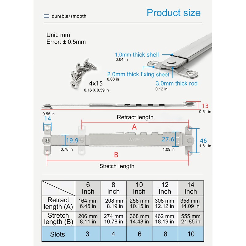 I-EASYDWW, Window Hinges, Window Stays, Window Braces, Window Stay Lock,