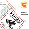 CHINYROZA Achtung Videoberwachung Schild mit DSGVO Hinweis, 1515cm Videoberwachung Schild