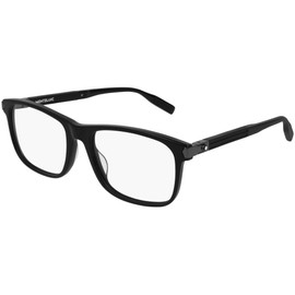 Montblanc anteojos rectangulares MB0035O 005 Negro 57mm 0035, Negro -, 57