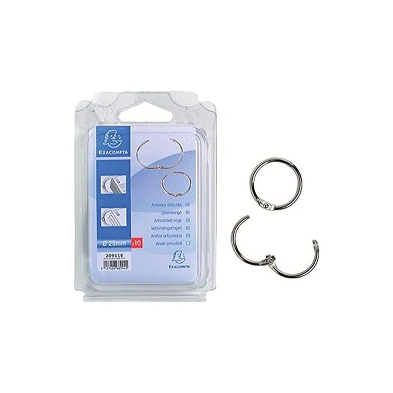 Exacompta - Ref 20911E - Metal Binder Rings (Pack of