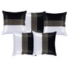 GULAAL ART Black & White Indian Brocade Soft Silky Satin