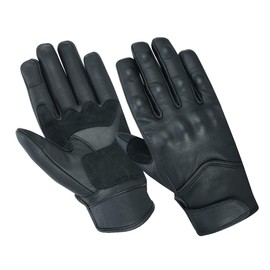 RUBSONS HKRG Men's Touch Screen Leather Motorcycle Biker Gloves (S)