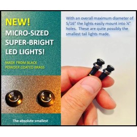 Microlazers ULTRA SMALL BLACK TURN SIGNAL & TAIL LIGHTS (Amber)  - Precision Machined