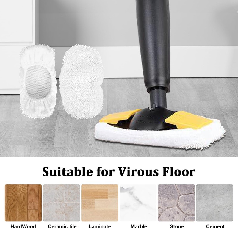 Microfiber Steam Mop Pads Replacement Compatible with Oreck Steam Mop
