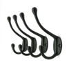 Craftsman Road Vintage Cast Iron Wall Hooks (Black Texture Finish,