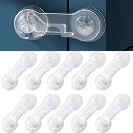 Child Lock, Cabinet Lock, Drawer Lock, Baby Guard, Safety Lock, Kids Door Lock, Baby Door Lock, Sliding Door, Kids Safety Stopper, Transparent, Rotate, Multifunction, Removable, Won't Damage Furniture, Door, Cupboard, Sliding Door, Refrigerator, Easy to 