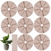 TAICHEUT 8 Pcs Plant Pot Grid, 11.8 inch Brown Plant