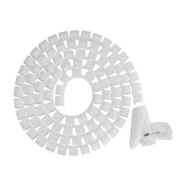 Brateck Coiled Tube Cable Sleeve, White, 1000 x 15 mm