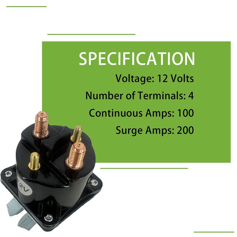 RARHMT Dump Trailer Solenoid 12V 4 Terminal 100AMP Intermittent Duty