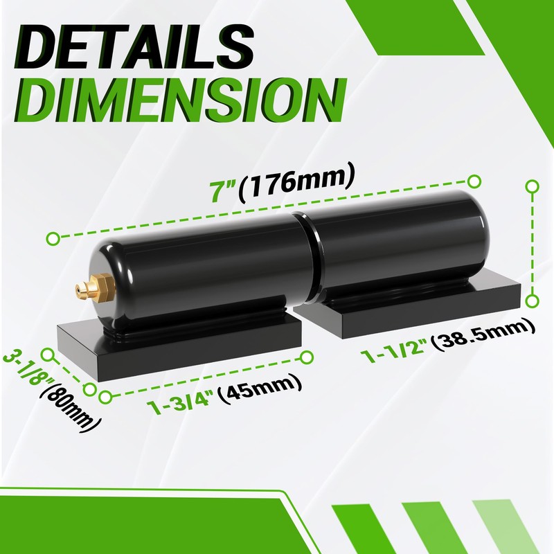 HECASA 7" Heavy Duty Barrel Hinge for Swing Gates Doors