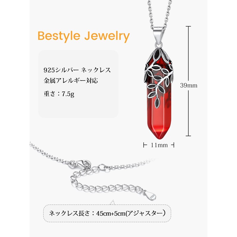 Bestyle Necklace, Unisex, Synthetic Stone Accessory, Simple Pendant, Stylish
