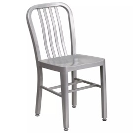 Alston Metal Dining Chair - Silver