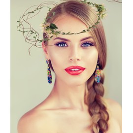 Corona de flores para niña, diadema floral para boda, diadema para mujer, fiesta de pelo, accesorio de fotos (FC00 corona de flores rosas)