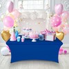 Utopia Kitchen Spandex Tablecloth 2 Pack [8FT, Royal Blue] Tight,