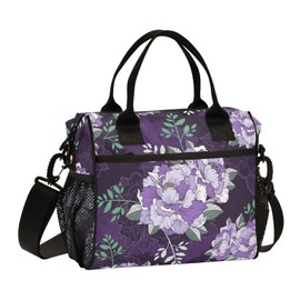 Fitrendlovey Insulated Lunch Bag for Women with Detachable Shoulder Strap Reusable Water Resistant for Work and Outdoor Use