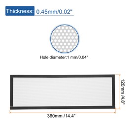 MECCANIXITY 3PCS PC Dust Filter, 360mmx120mm PVC Computer Case Cooler Dustproof Mesh Cover Fan Grills for Computer Chassis Speaker, White