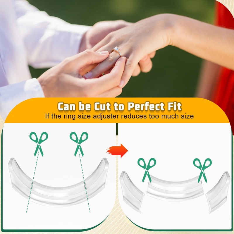 Coopache Ring Sizers for Loose Rings, 14 Pack Invisible Ring
