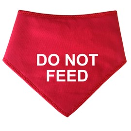 Do Not Feed - RED Alert Warning Dog Bandana (Small Dogs Terriers & Cockerpoo)