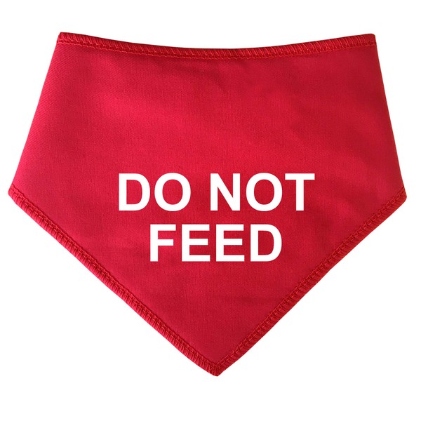 Do Not Feed - RED Alert Warning Dog Bandana (Small