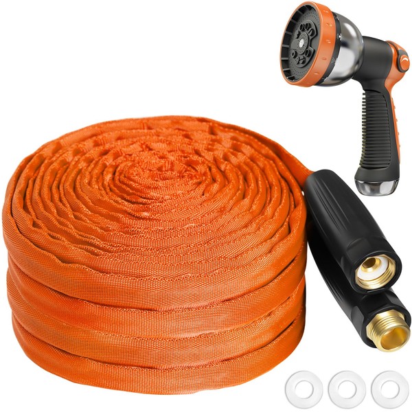 Gnimihz Garden Hose 25ft Made of TPE(Not PVC), with 10