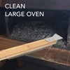 Long Pizza Oven Brush with Scraper Mounted Metal Bristles Pizza