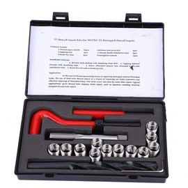 Stainless Steel Thread Repair Kit M12 x 1.25 mm Metric with 12 Thread Inserts Spiral Drill Allen Key Tap for Damaged Thread Repair Tool Set