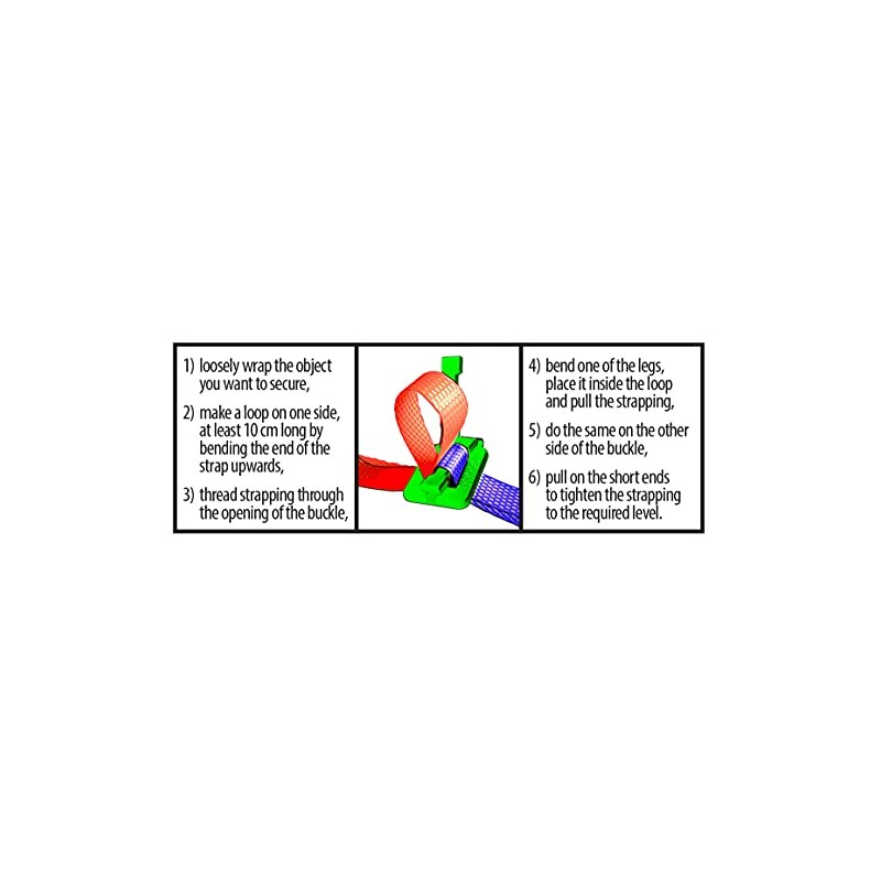Pallet strapping kit Black 15m x 12mm with 4 plastic