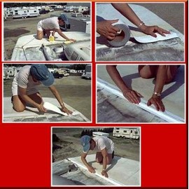 White Eternabond Mobile Home RV Rubber Roof Repair 4" x 5'