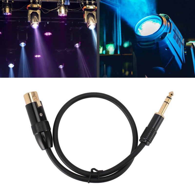 XLR to 6.35mm Cable Female to Male Gold Plated XLR
