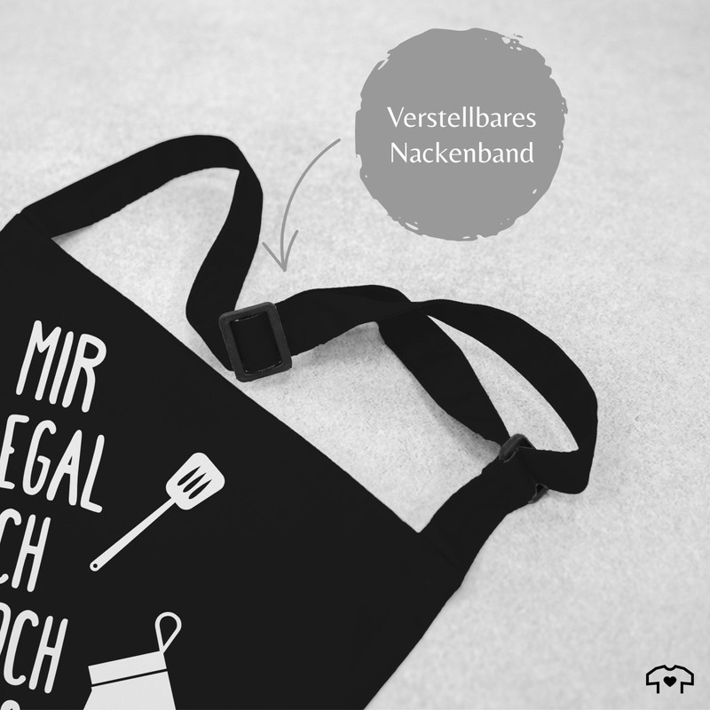 Shirtracer apron with motif “Mir egal ich koch das jetzt