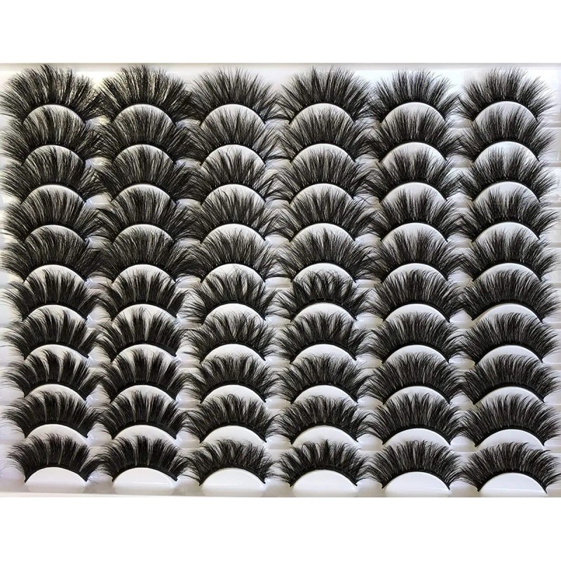 Kit De Pestañas Postizas 3d Pegamento 6 Estilos 10-20mm 30pc
